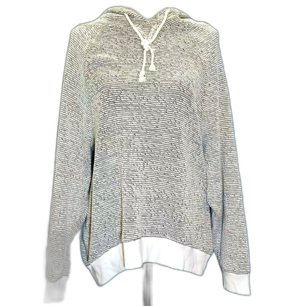 Lou & Grey Soft Textured Hoodie with Rope Drawstring Sz XL